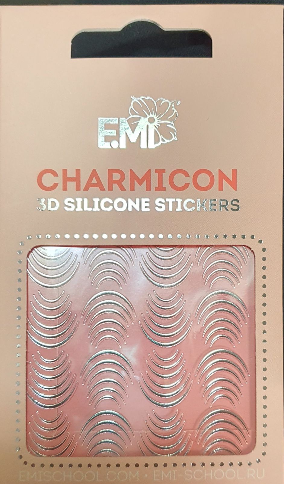 Charmicon 3D Silicone Stickers #116 Lunula Silver