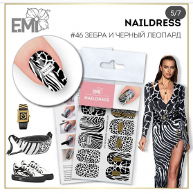 Naildress Slider Design #46 Zebra and black leopard - AKCIA