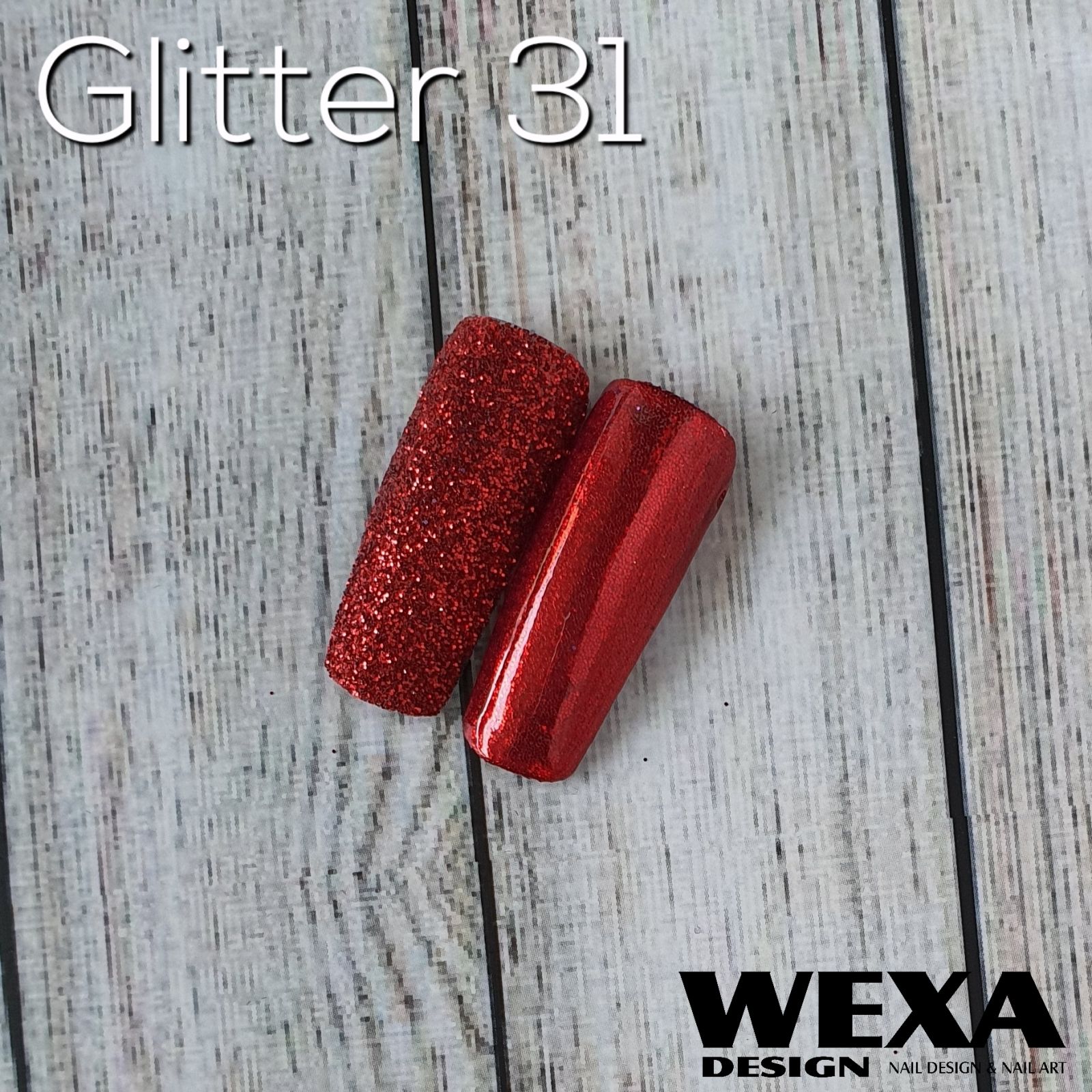 Trblietavý prášok Glitter 31 - Red