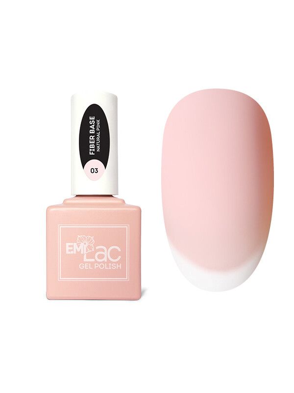 E.MiLac Fiber Base gel - spevňujúci #3 Natural Pink 15ml