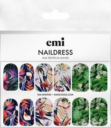 emi Naildress #64 Tropical Leaves