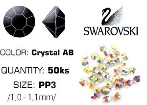 Swarovski kamienky na nechty D - Crystal AB PP3