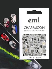 Charmicon 3D Silicone Stickers #188 Game Over