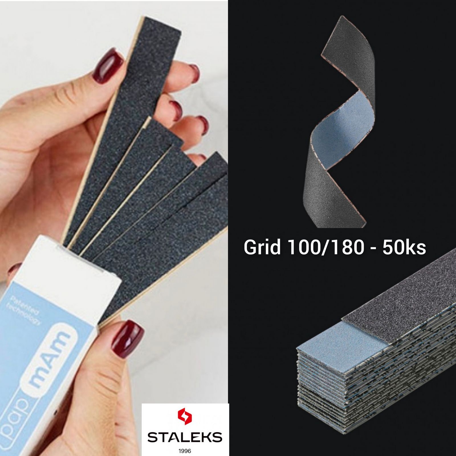 STALEKS brúsne papiere - návleky grid 100/180 - 50ks