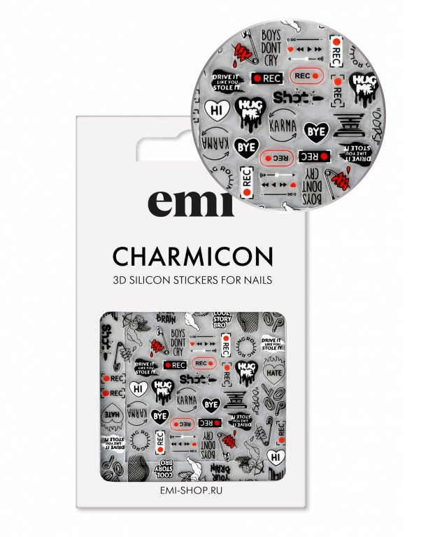 Charmicon 3D Silicone Stickers #210 Rock´n´roll