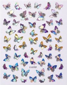 Pružné silikónové holografické nálepky motýle Z-D3707