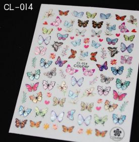 Pružné silikónové holografické nálepky motýle CL-014