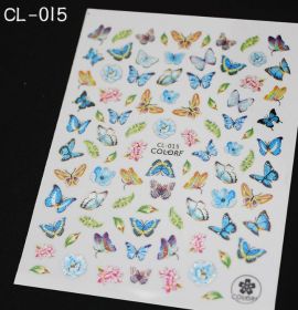 Pružné silikónové holografické nálepky motýle CL-015