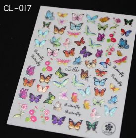 Pružné silikónové holografické nálepky motýle CL-017