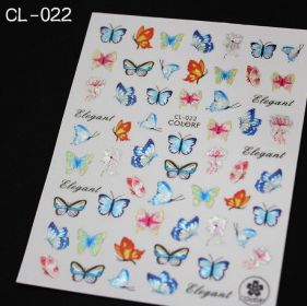 Pružné silikónové holografické nálepky motýle CL-022