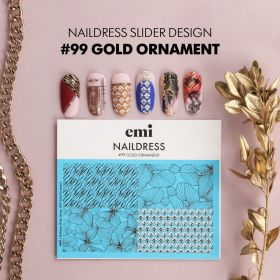 emi Naildress Slider Design #99 Gold Ornament