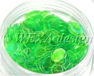  Konfety flitre obrúčky - 11 zelené aqua