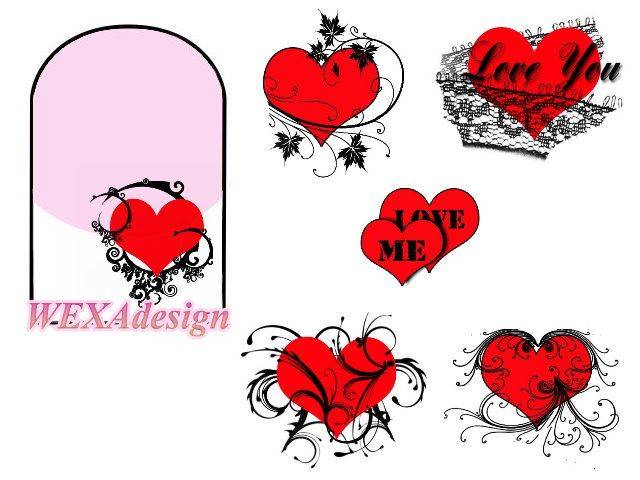 Nail Tattoos - Valentine Heart - 97