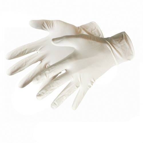Latexové pudrované ochranné rukavice - 1 pár