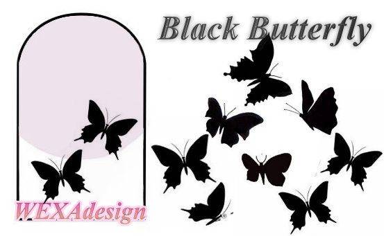 Nail Tattoos - Black Butterfly - 100