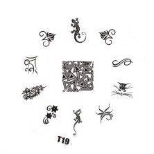 Tribal Stamping Nail Art platnička - T19
