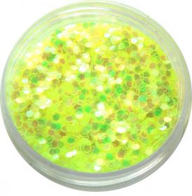 Konfety flitre malé - 2- žlté aqua hologram