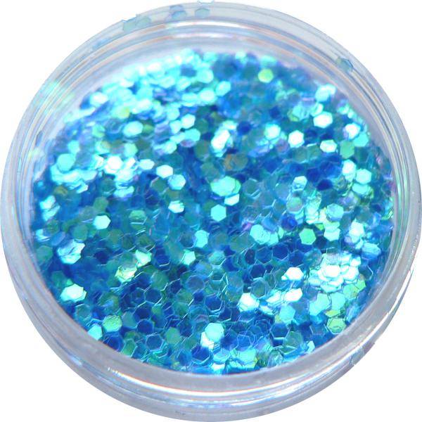 Konfety flitre malé - 10. modré aqua hologram
