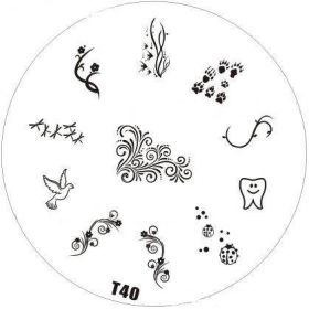 Tribal Stamping Nail Art platnička - T40